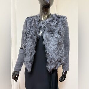 Massimo Dutti combined fur jacket, size M